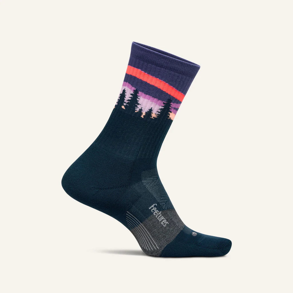 Feetures Trail | Max Cushion | Mini-Crew | Purple Aurora