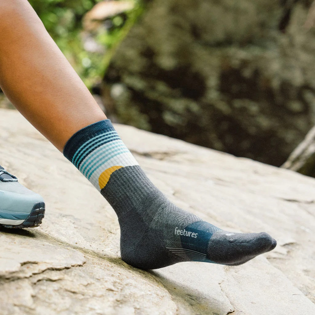 Feetures Trail | Max Cushion | Mini-Crew | Table Rock Gray