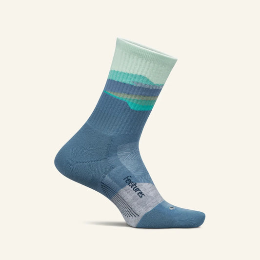 Feetures Trail | Max Cushion | Mini-Crew | Tectonic Blue