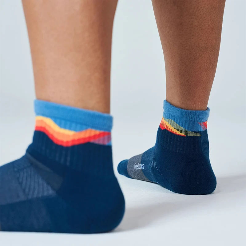 Feetures Trail | Max Cushion | Quarter Length | Tectonic Navy