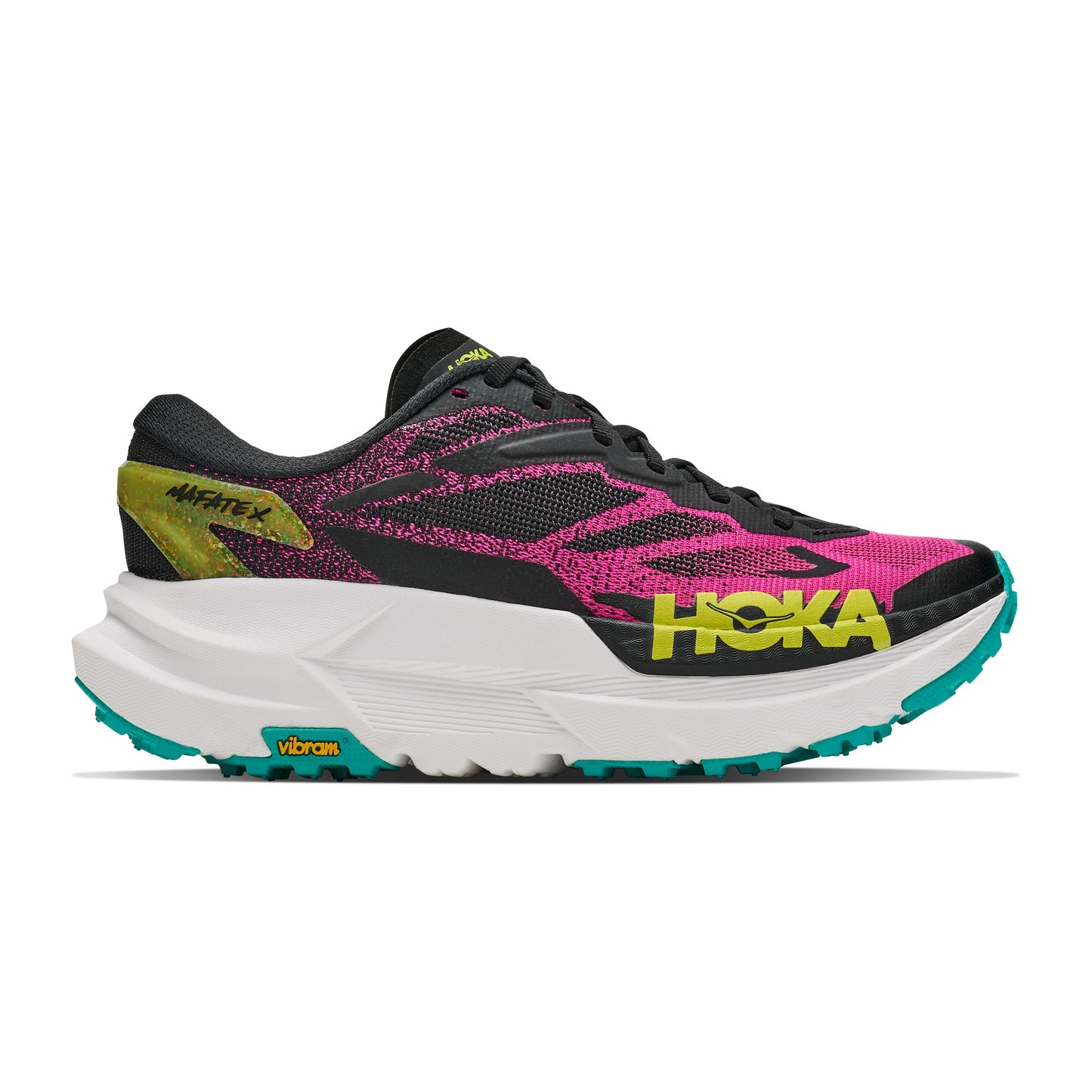 Hoka Mafate X | Black / Neon Dragonfruit | Womens