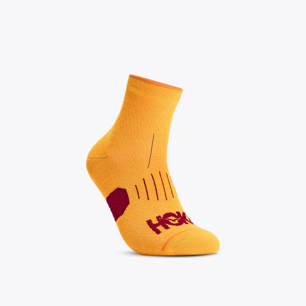 Hoka Quarter Run Sock | 3 Pack | Egg Yolk / Cerise / Virtual Violet