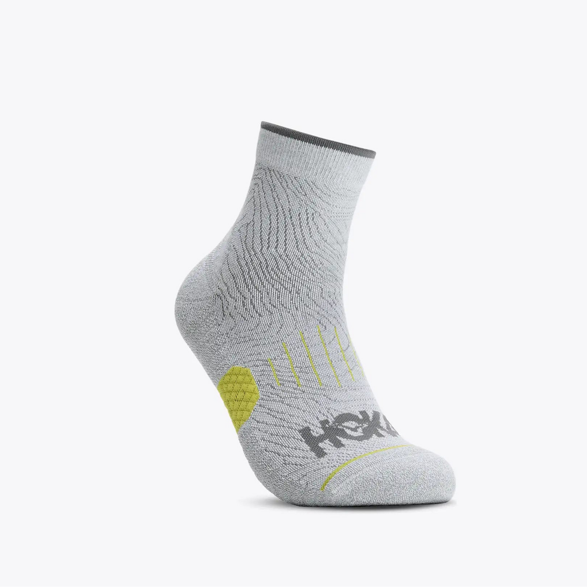 Hoka Quarter Run Sock | 3 Pack | White / Black / Grey
