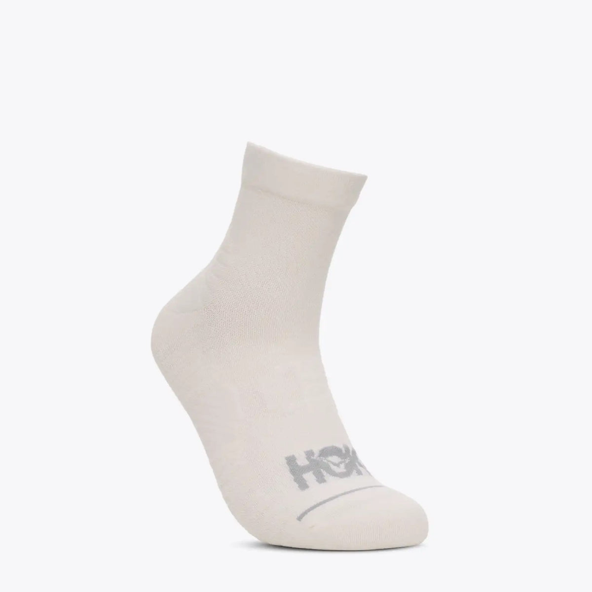 Hoka Quarter Run Sock | 3 Pack | White / White / White