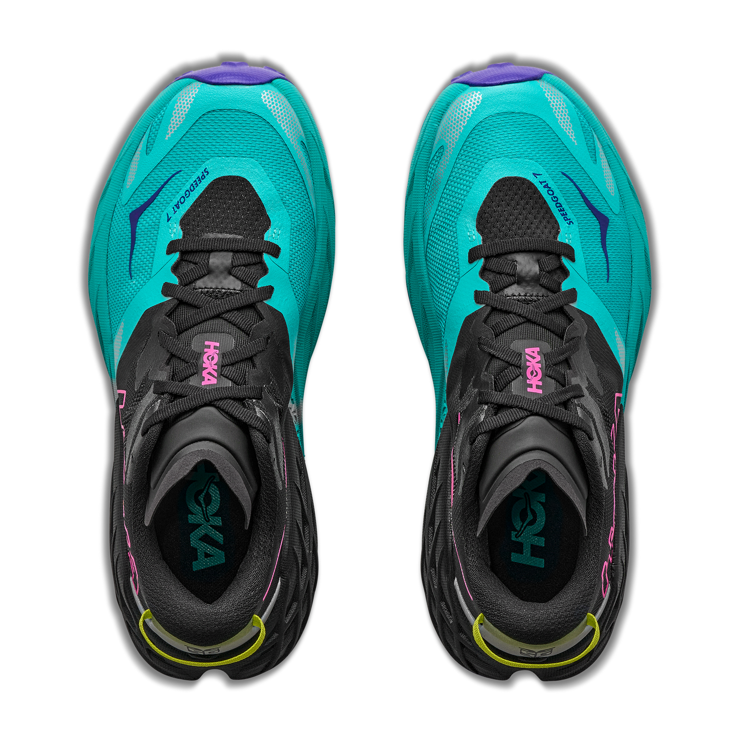 Hoka Speedgoat 7 | Black / Electric Aqua | Womens