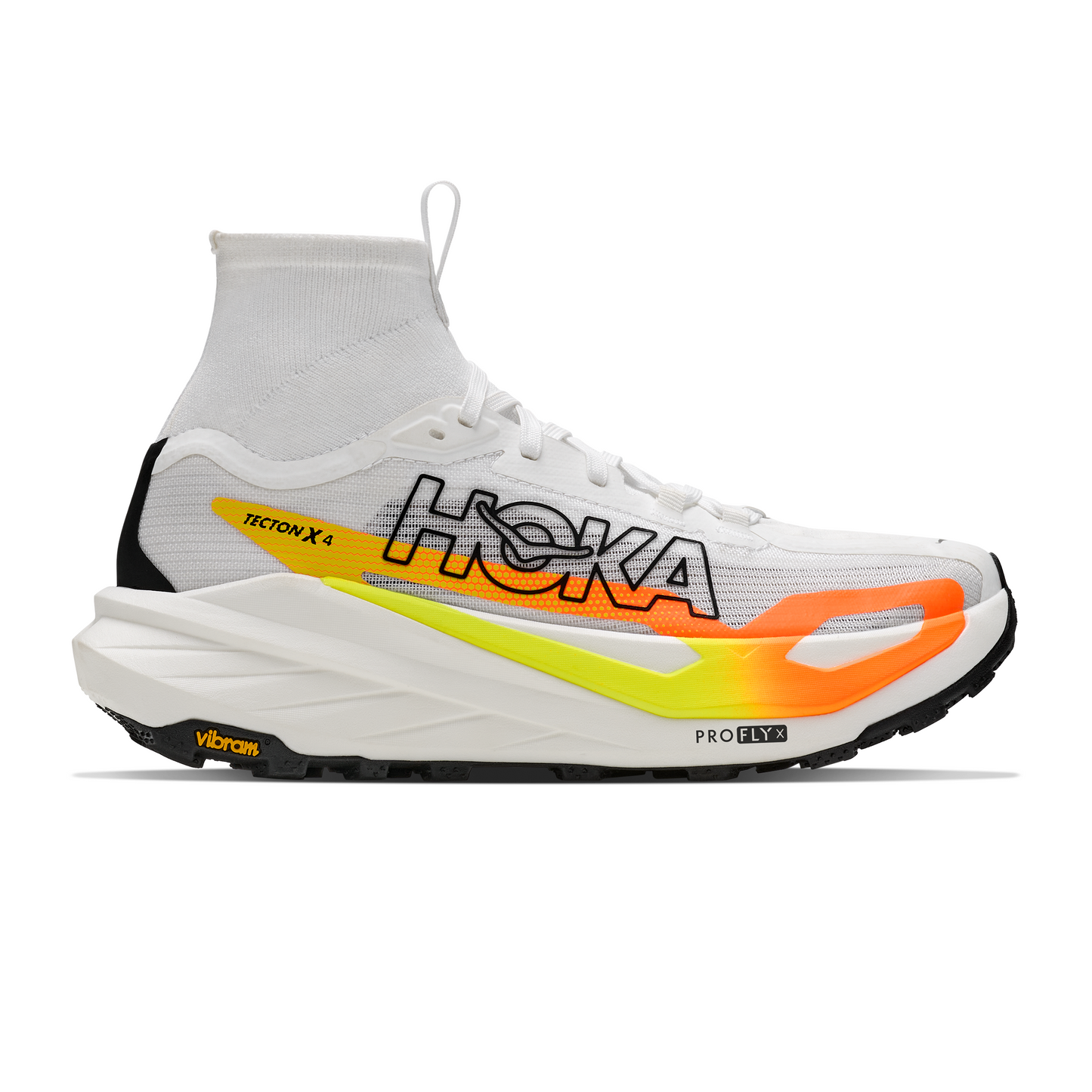 Hoka Tecton X 4 | Frost / Neon Tangerine | Mens