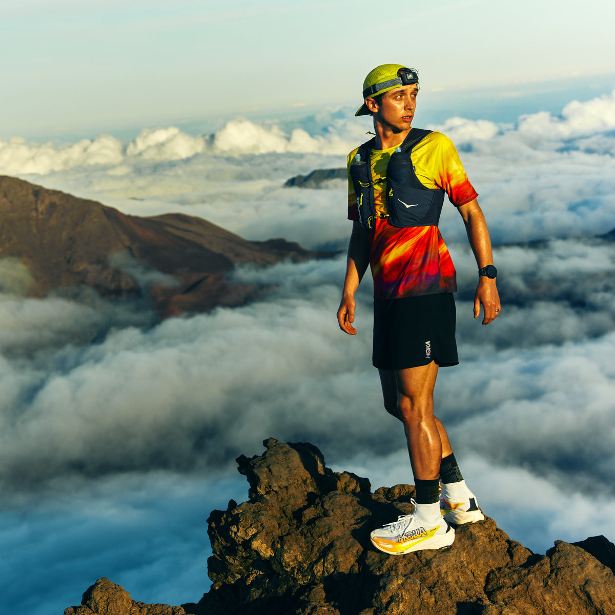 Hoka Tecton X 4 | Frost / Neon Tangerine | Mens