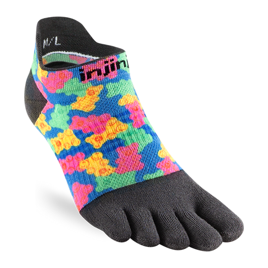 Injinji Run Sock | Lightweight | No Show | Gummy Bears | Womens