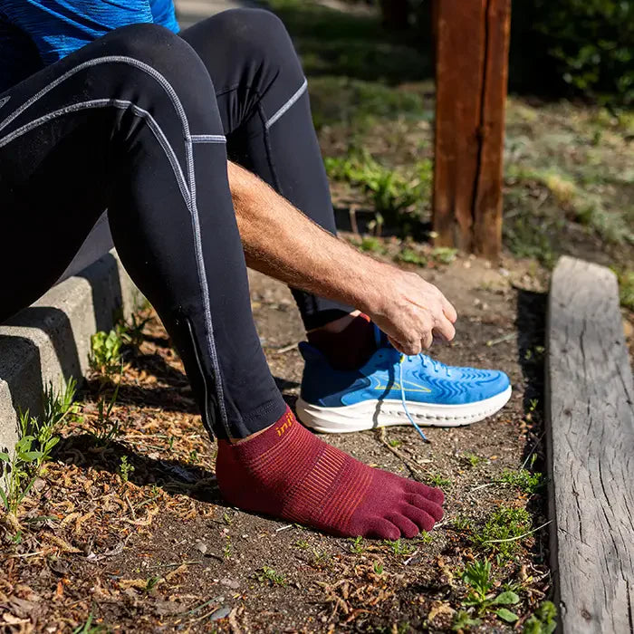 Injinji Run Sock | Lightweight | No Show | Mahogany