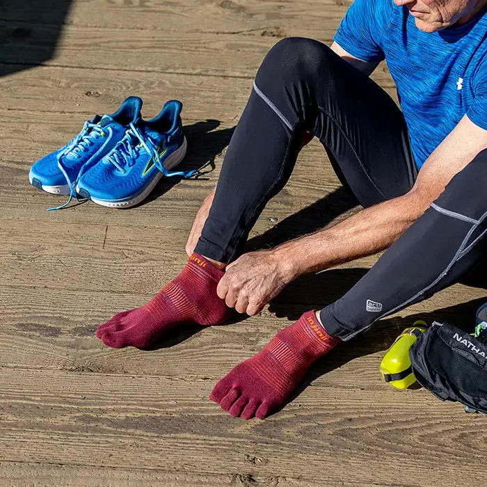 Injinji Run Sock | Lightweight | No Show | Mahogany