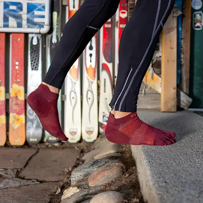 Injinji Run Sock | Lightweight | No Show | Mahogany