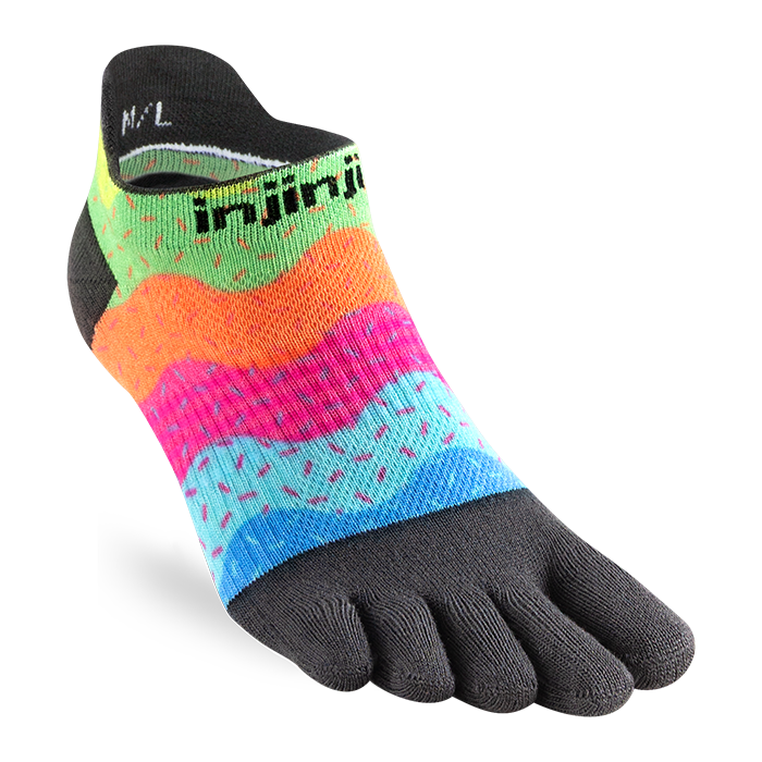 Injinji Run Sock | Lightweight | No Show | Sprinkles | Womens