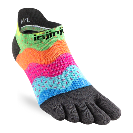 Injinji Run Sock | Lightweight | No Show | Sprinkles | Womens