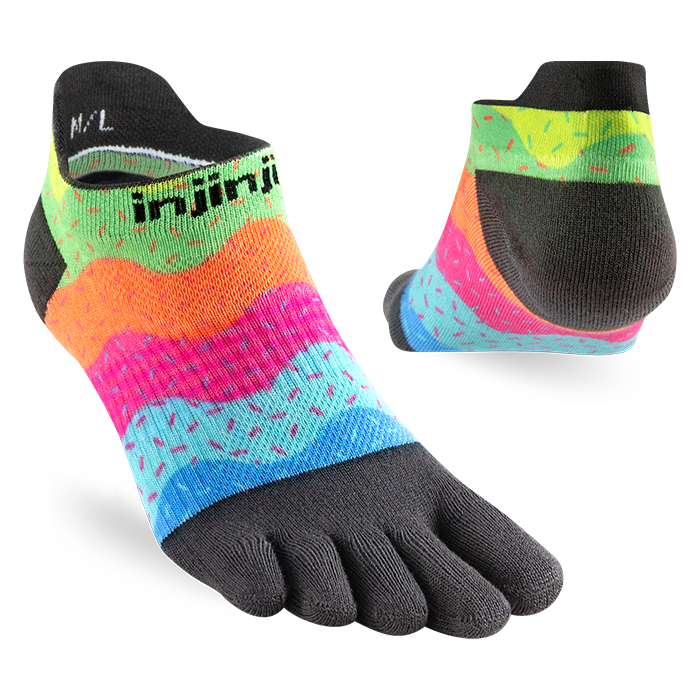 Injinji Run Sock | Lightweight | No Show | Sprinkles | Womens