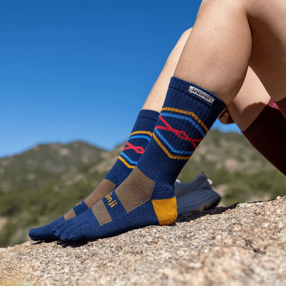 Injinji Trail Sock | Midweight | Crew Length | Denim