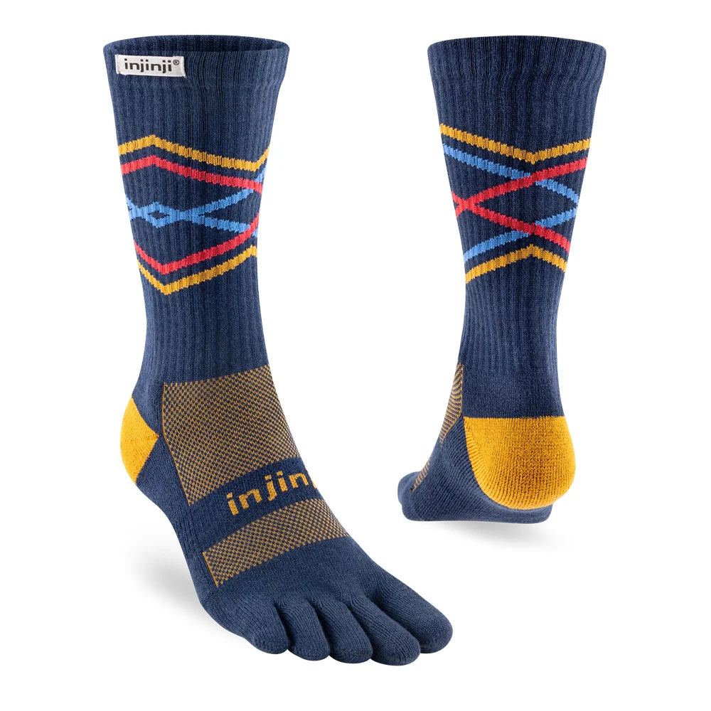 Injinji Trail Sock | Midweight | Crew Length | Denim