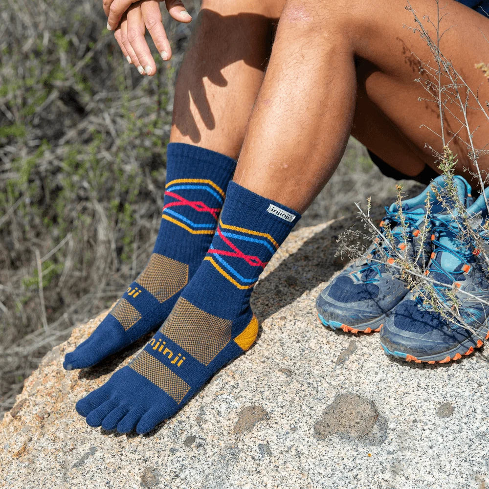 Injinji Trail Sock | Midweight | Crew Length | Denim