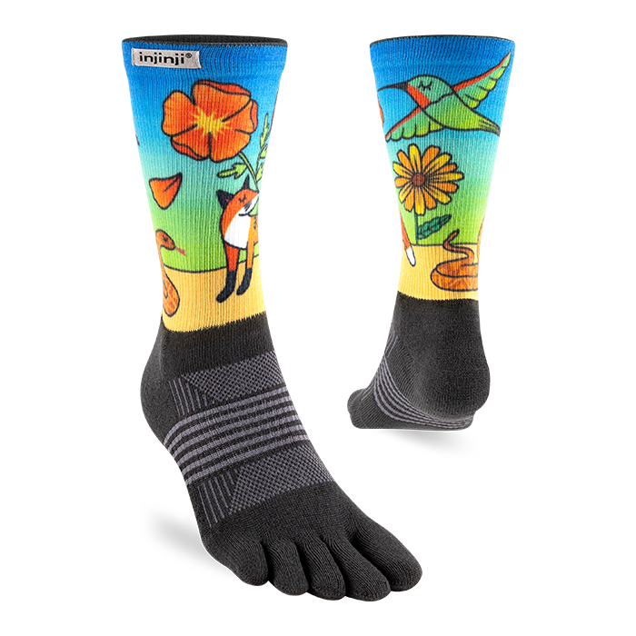 Injinji Trail Sock | Midweight | Crew Length | Fox | Womens