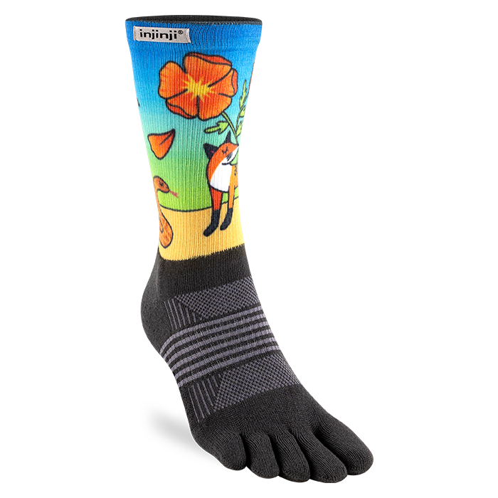 Injinji Trail Sock | Midweight | Crew Length | Fox | Womens