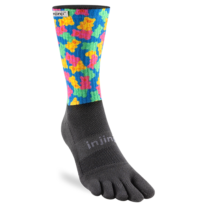 Injinji Trail Sock | Midweight | Crew Length | Gummy Bears
