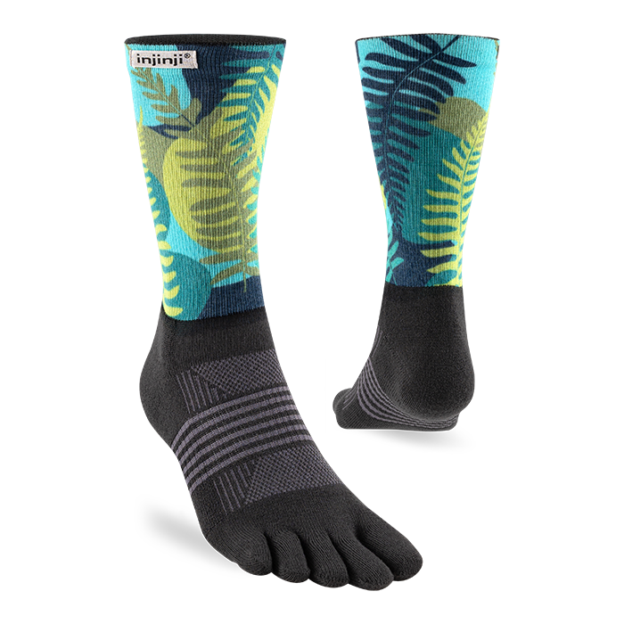 Injinji Trail Sock | Midweight | Crew Length | Jungle | Womens