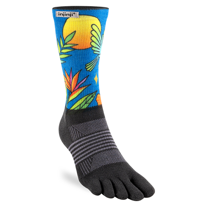 Injinji Trail Sock | Midweight | Crew Length | Parrot | Womens