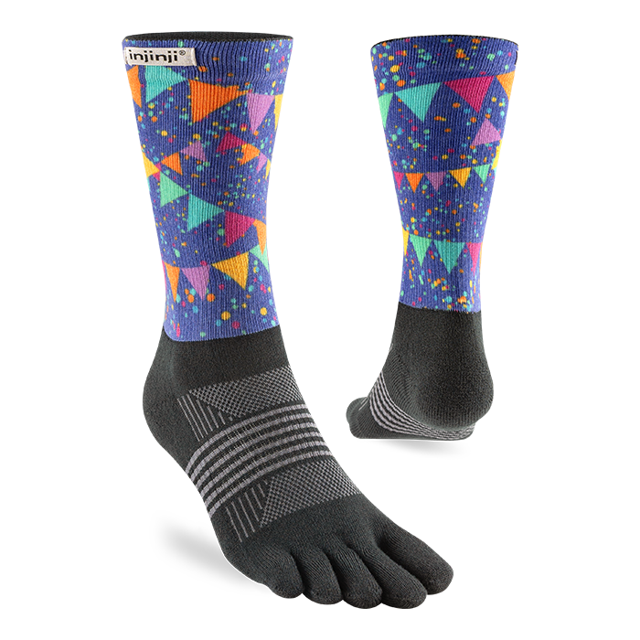 Injinji Trail Sock | Midweight | Crew Length | Party Time | Womens