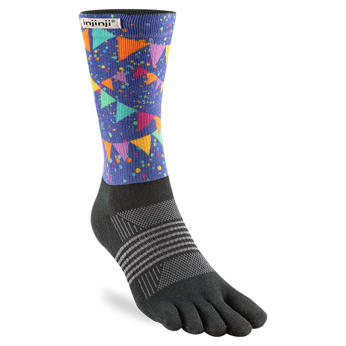 Injinji Trail Sock | Midweight | Crew Length | Party Time | Womens