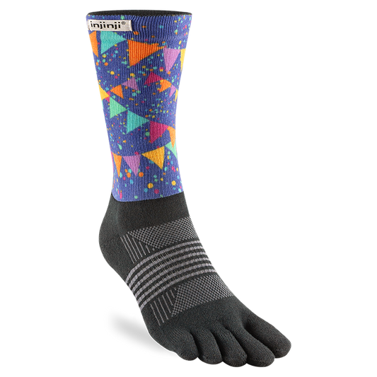 Injinji Trail Sock | Midweight | Crew Length | Party Time | Womens