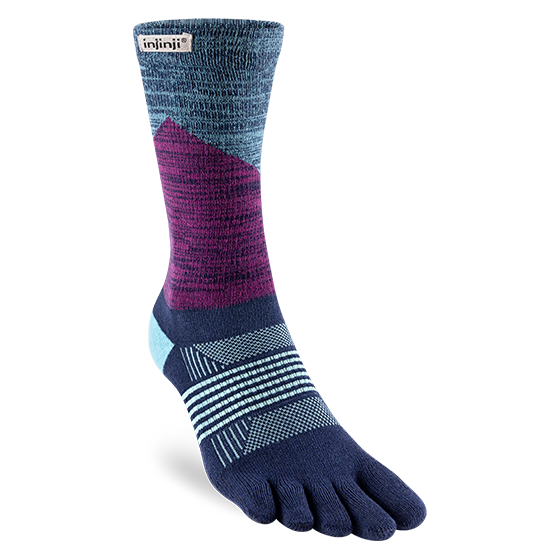 Injinji Trail Sock | Midweight | Crew Length | Twilight | Womens