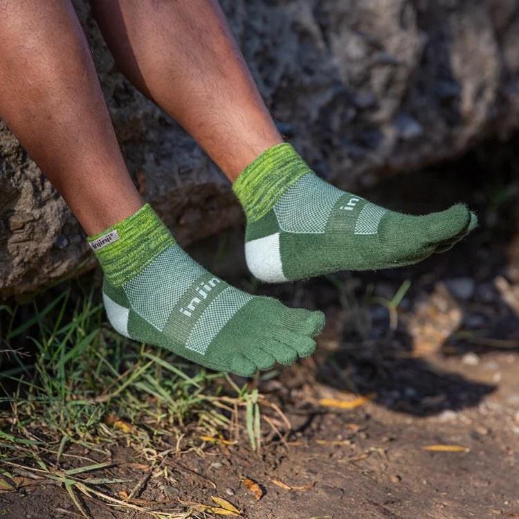 Injinji Trail Sock | Midweight | Mini-Crew | Basil
