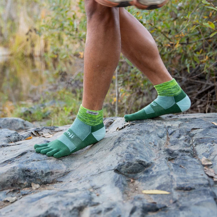 Injinji Trail Sock | Midweight | Mini-Crew | Basil