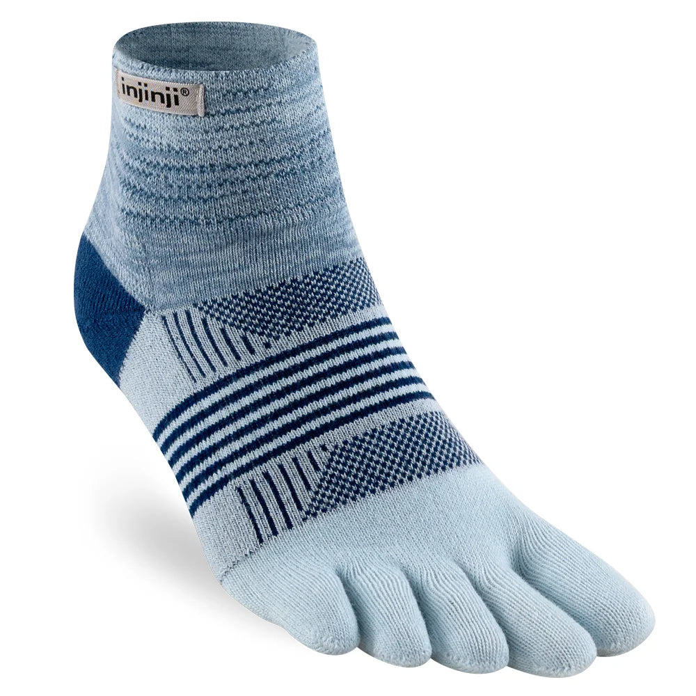 Injinji Trail Sock | Midweight | Mini-Crew | Ice | Womens