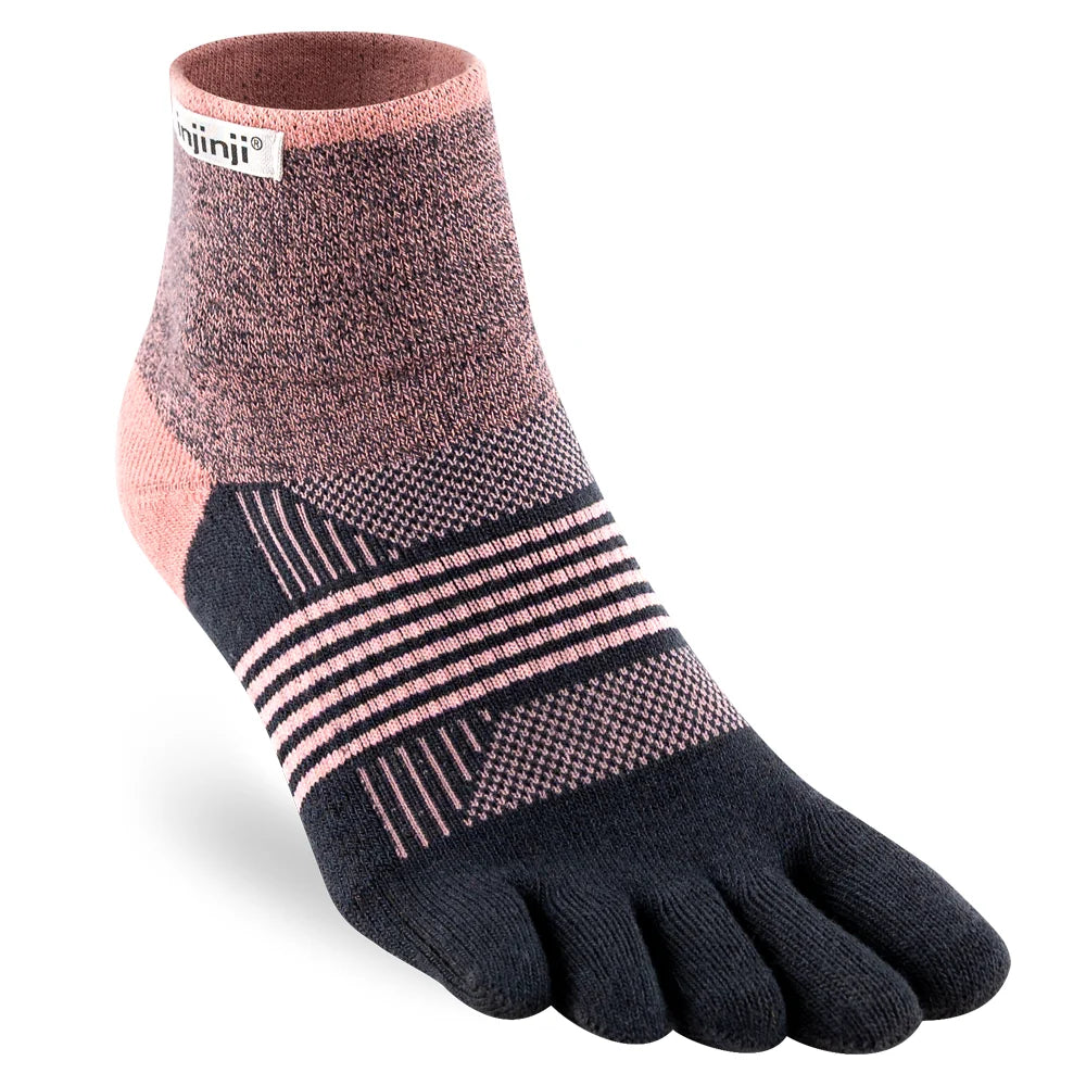 Injinji Trail Sock | Midweight | Mini-Crew | Raven | Womens