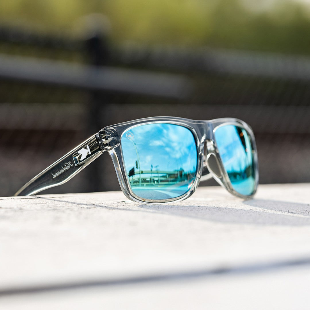Knockaround Sunglasses | Fast Lanes Sport | Clear Grey / Aqua – The ...