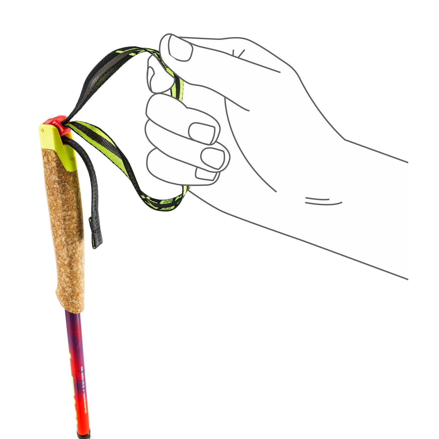 Leki Neotrail Pro FX.One Superlite Poles | Bright Red / Violet / Neon
