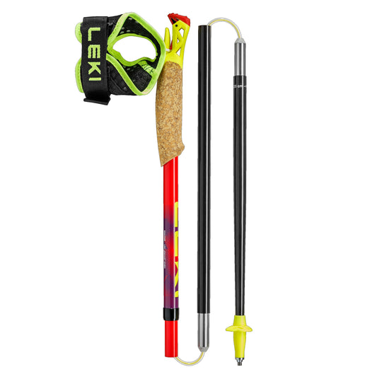 Leki Ultratrail FX.One Running Poles | Bright Red / Violet / Neon