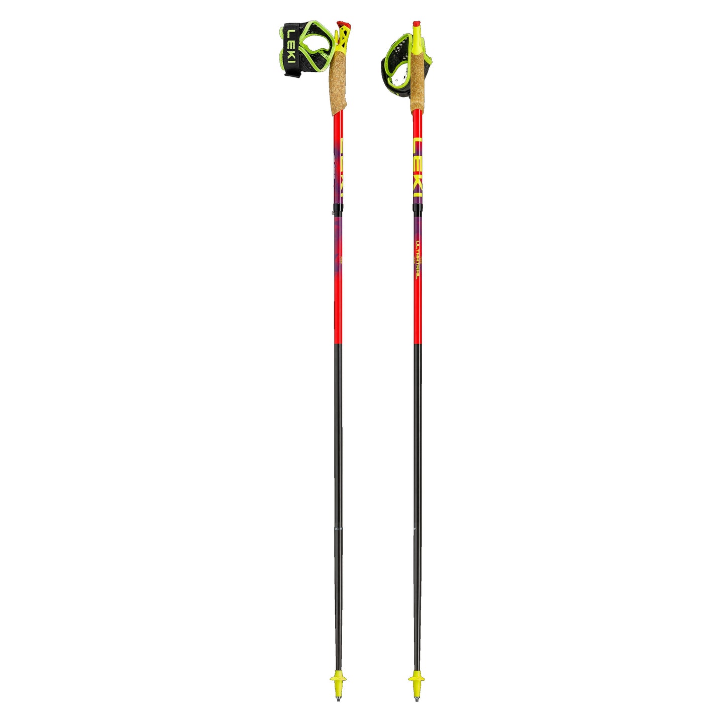 Leki Ultratrail FX.One Running Poles | Bright Red / Violet / Neon
