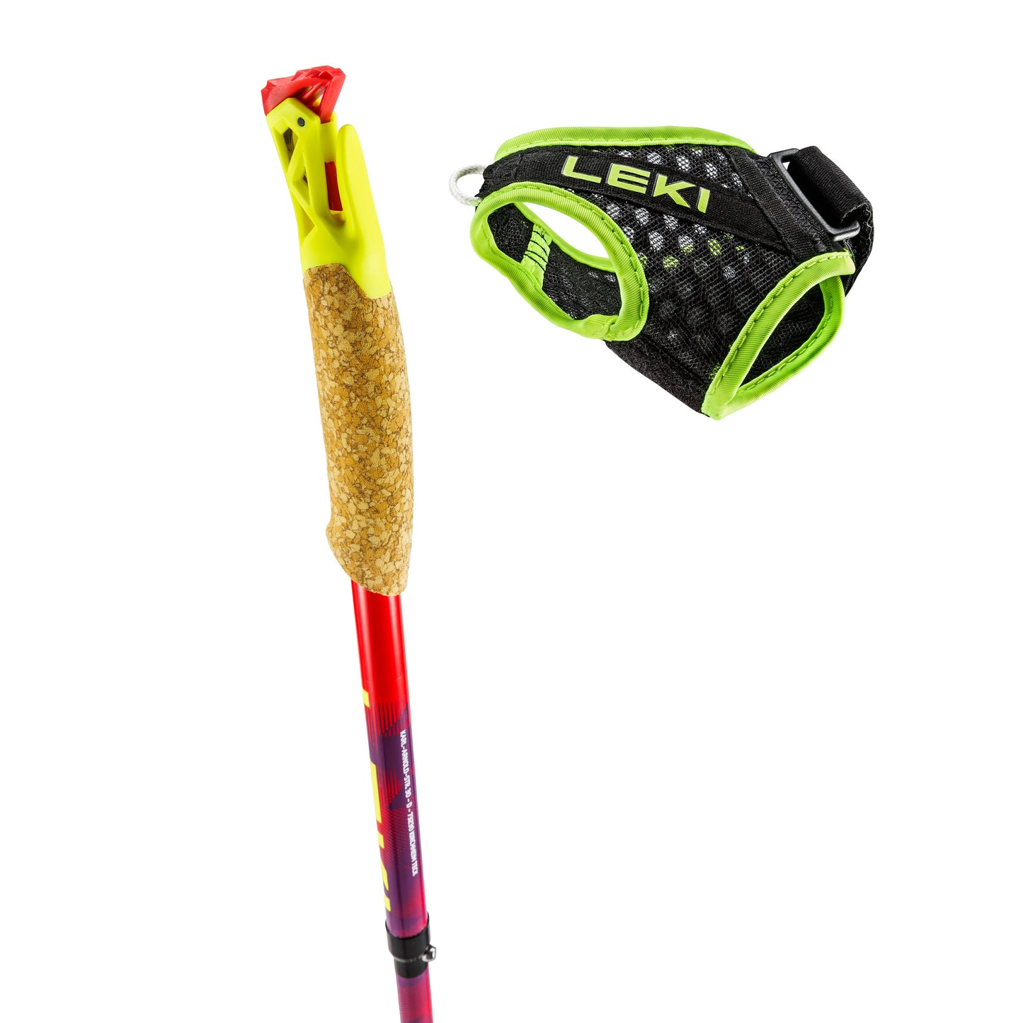 Leki Ultratrail FX.One Running Poles | Bright Red / Violet / Neon
