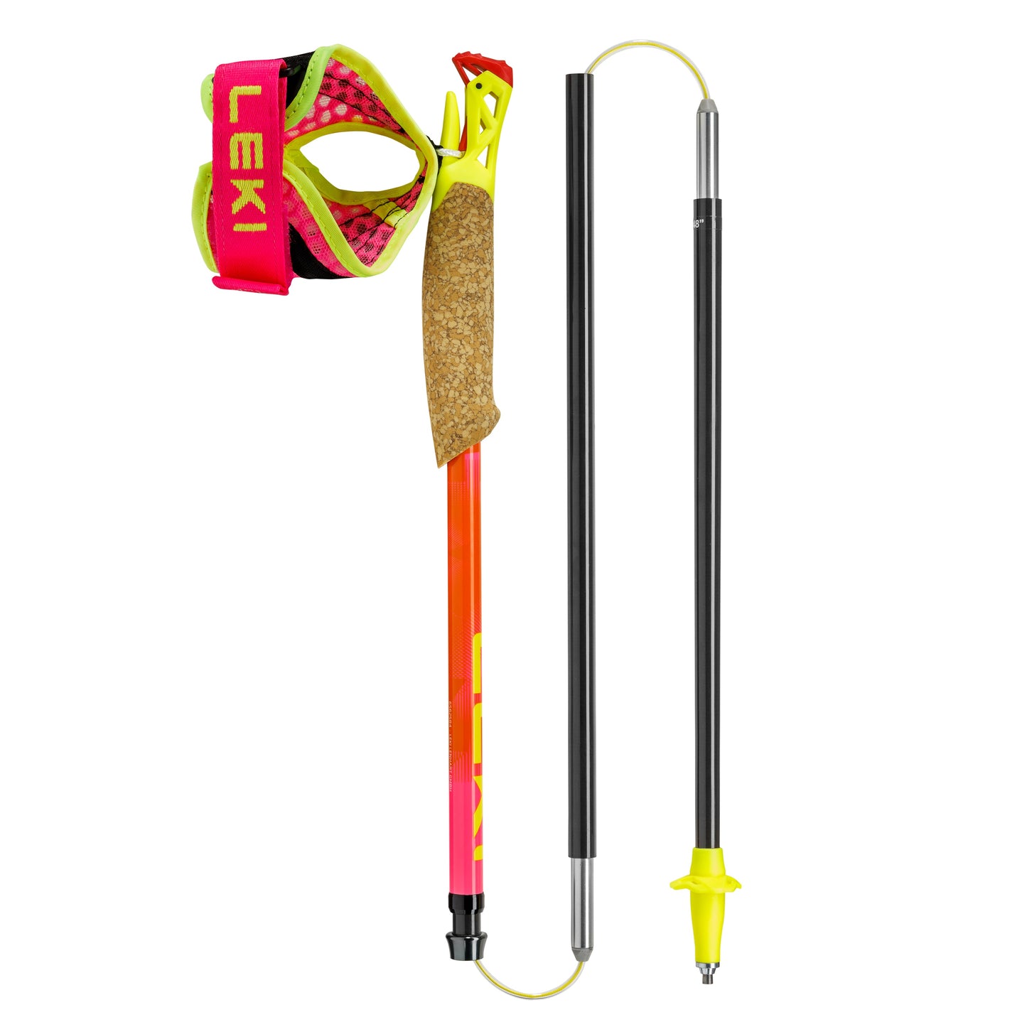 Leki Ultratrail FX.One Superlite Running Poles | Neon Pink / Pastel Orange / Neon