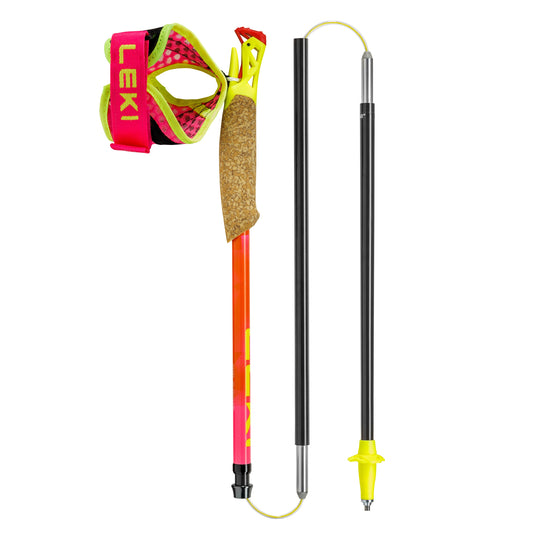 Leki Ultratrail FX.One Superlite Running Poles | Neon Pink / Pastel Orange / Neon