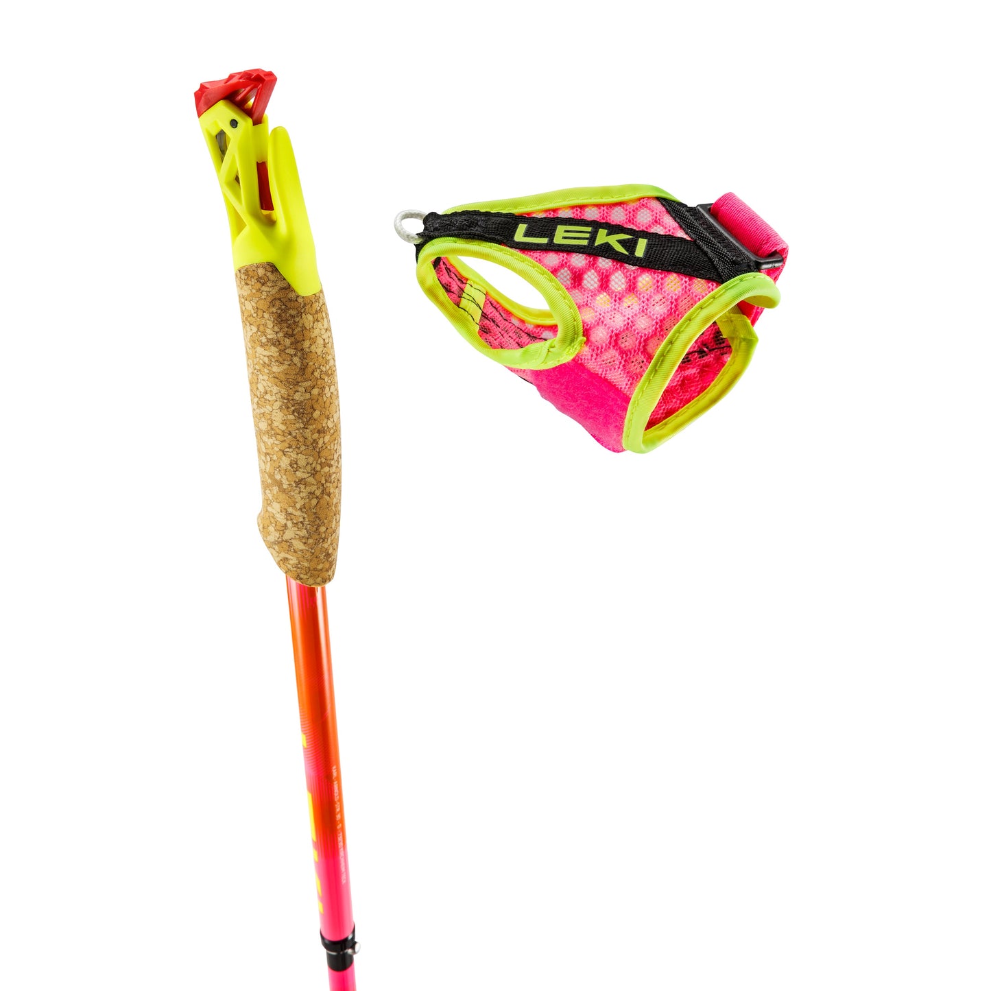 Leki Ultratrail FX.One Superlite Running Poles | Neon Pink / Pastel Orange / Neon