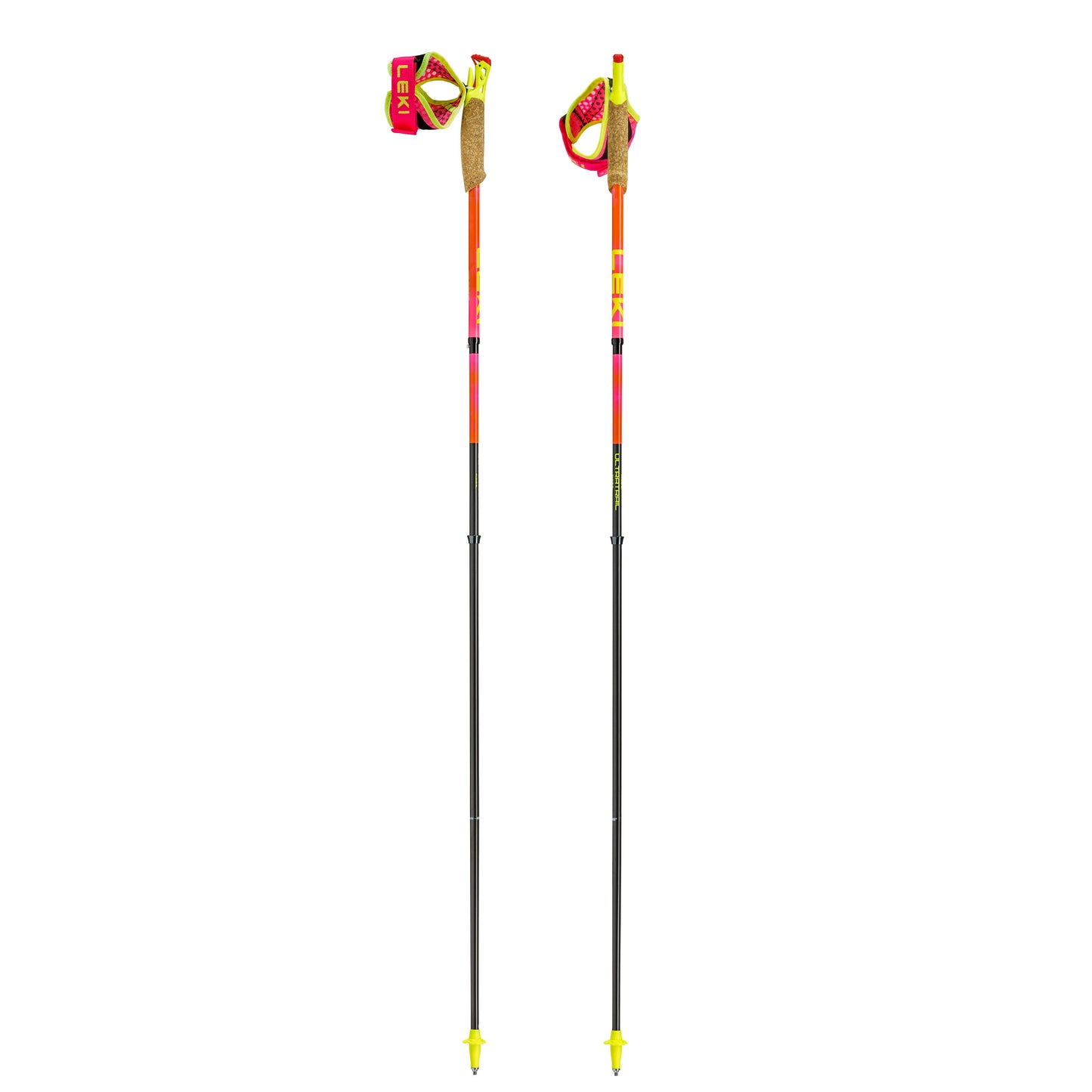 Leki Ultratrail FX.One Superlite Running Poles | Neon Pink / Pastel Orange / Neon