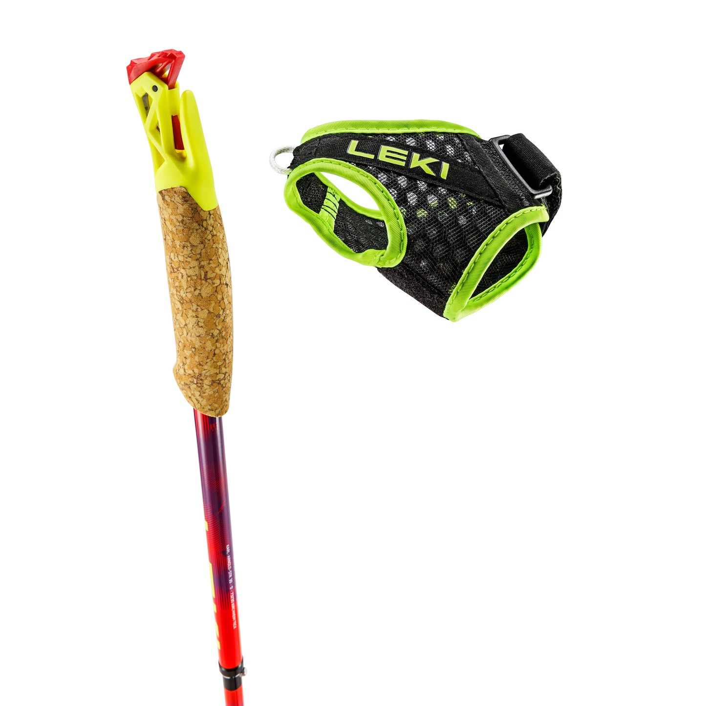 Leki Ultratrail FX.One Superlite Running Poles | Bright Red / Violet / Neon