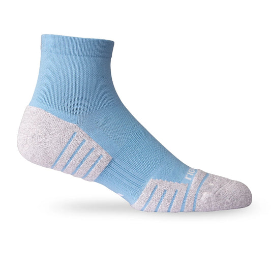 Lightfeet Performance Socks | Midweight | Quarter Crew | Soft Blue