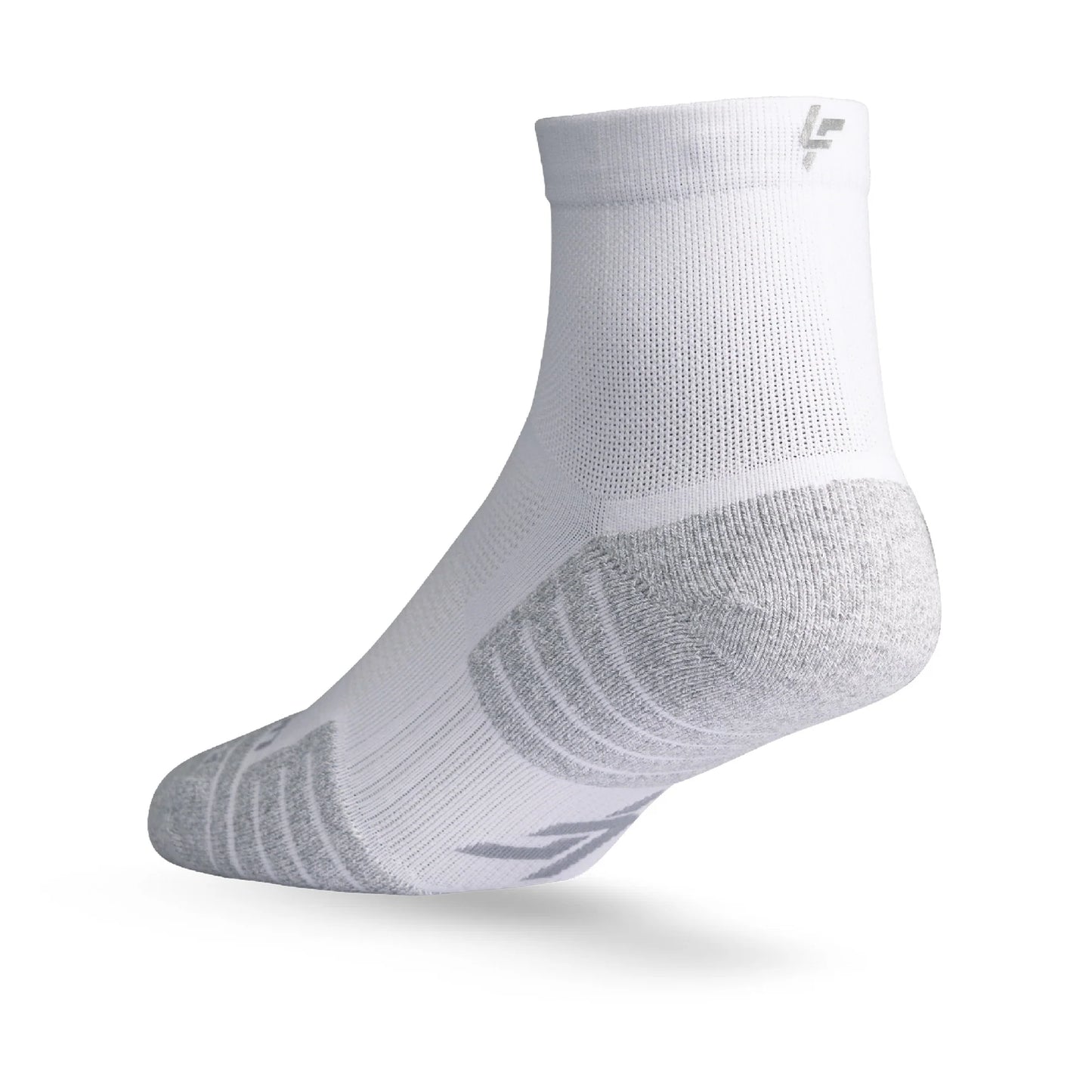 Lightfeet Performance Socks | Midweight | Quarter Crew | White