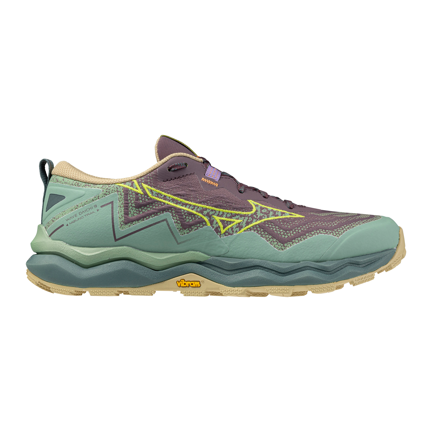 Mizuno Wave Daichi 9 | Granite Green / Fortune Yellow / Pale Khaki | Womens