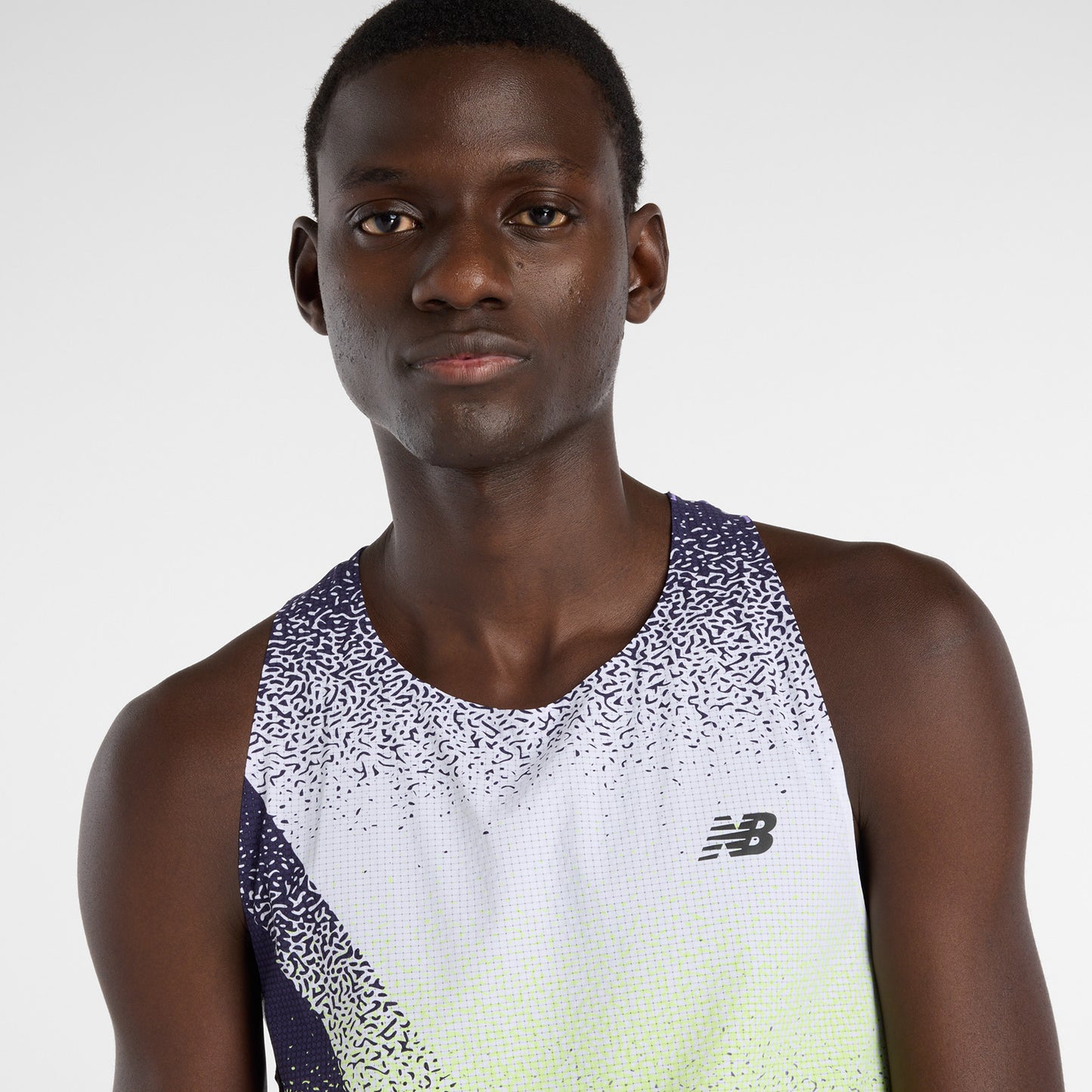 New Balance Race Day Ultra Light Printed Singlet | Electric Purple | Mens