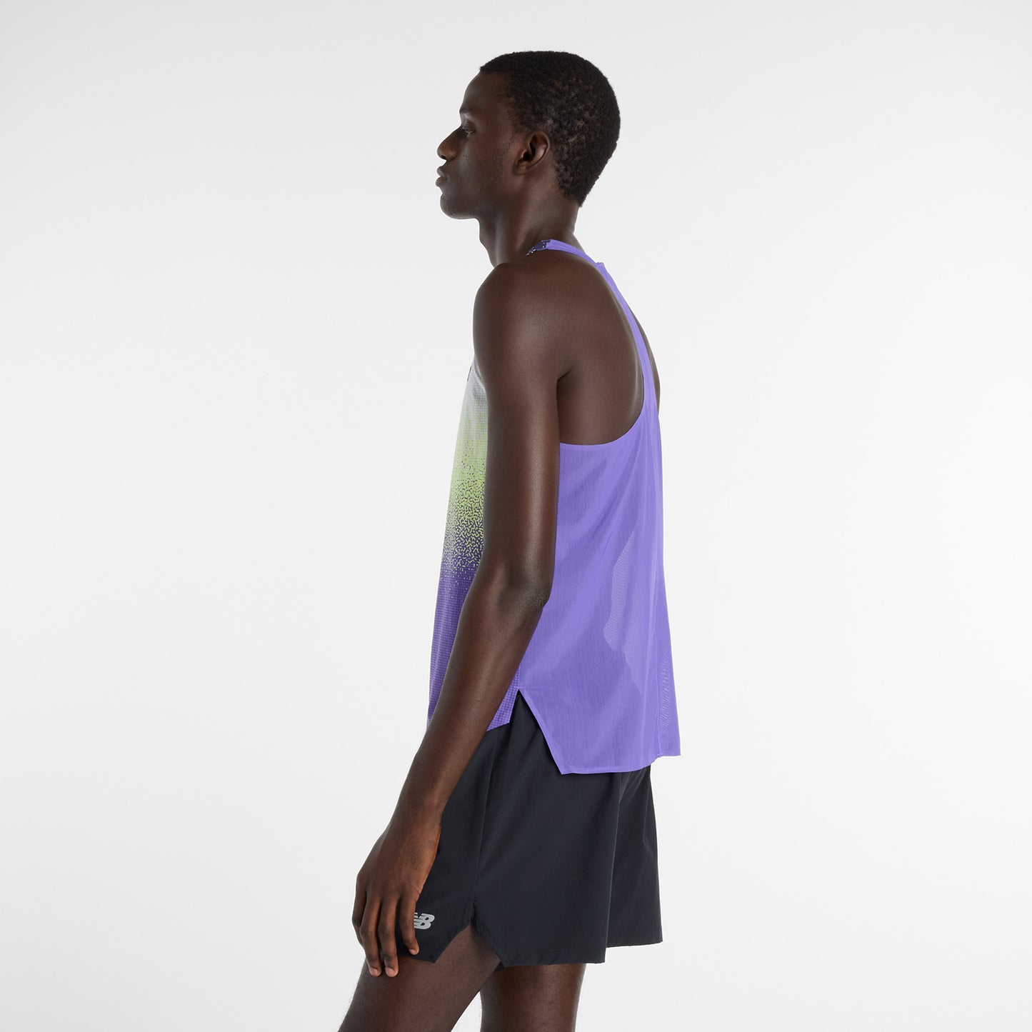 New Balance Race Day Ultra Light Printed Singlet | Electric Purple | Mens