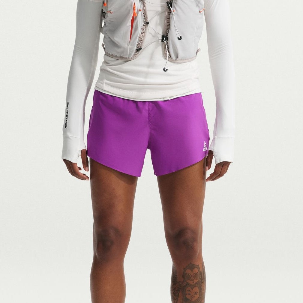 Nike ACG Mid-Rise Brief-Lined Trail Running Shorts | Bold Berry / Monarch Purple / Summit White | Womens
